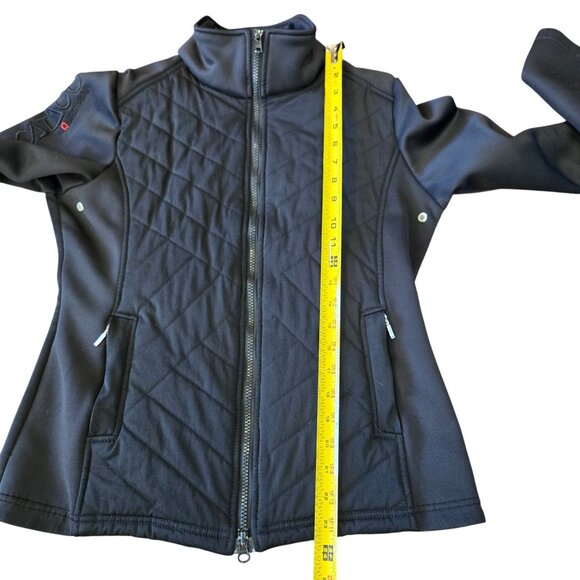 Catago Quilted Equestrian Black Riding Jacket Women's Large - Picture 15 of 16